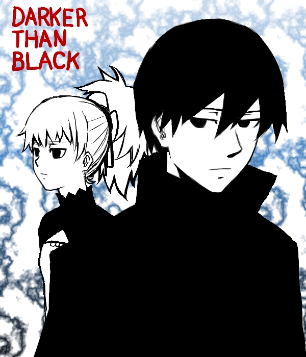 yin and hei (darker than black) drawn by k+