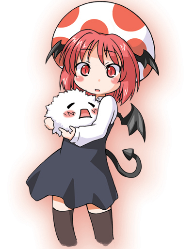 koakuma, toad, and kedama (touhou and 2 more) drawn by myonde
