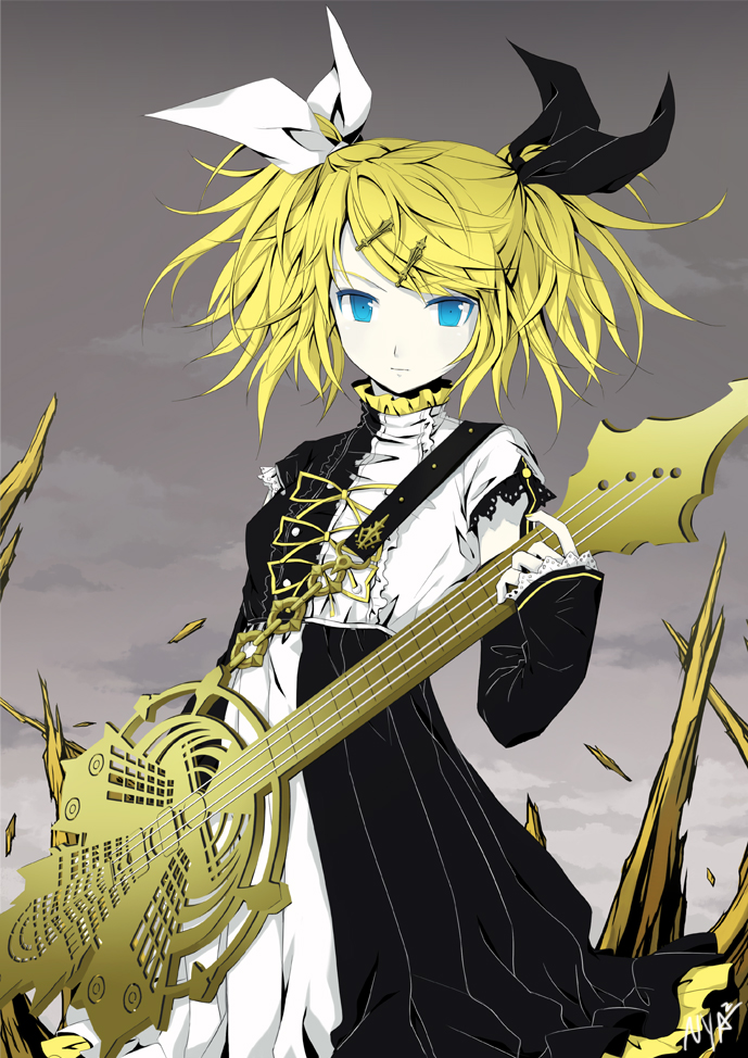 kagamine rin (vocaloid and 1 more) drawn by nyanya