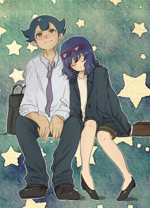 otonashi haruna and kogure yuuya (inazuma eleven go and 1 more) drawn by harasagi