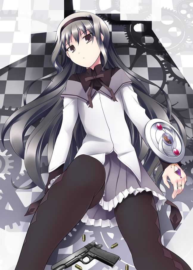 akemi homura (mahou shoujo madoka magica) drawn by gisyo