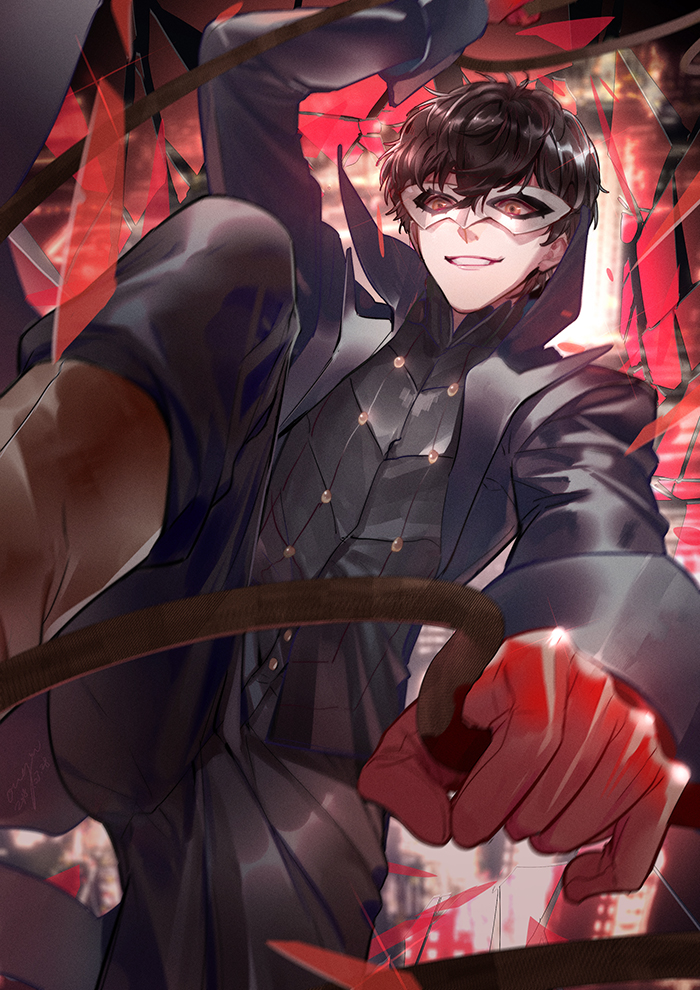 amamiya ren and joker (persona and 1 more) drawn by ichi_yasushi