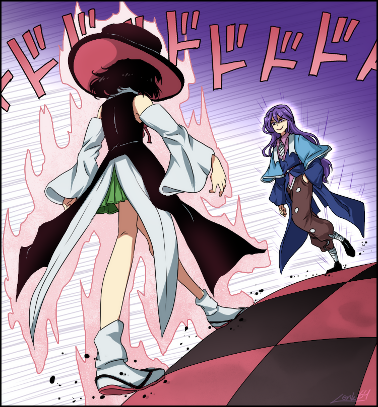 enraku tsubakura and clause (jojo no kimyou na bouken and 3 more) drawn by lenk64