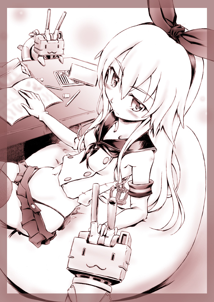shimakaze and rensouhou-chan (kantai collection) drawn by masana_hatuse