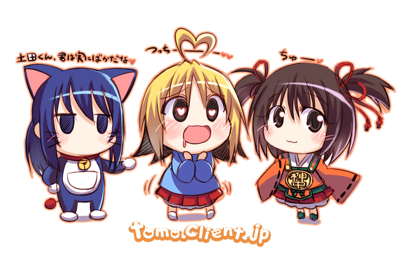 doraemon, hitotsubashi yurie, anzu, hiiragi, koume, and 1 more (doraemon and 2 more) drawn by kitahara_tomoe_(kitahara_koubou)