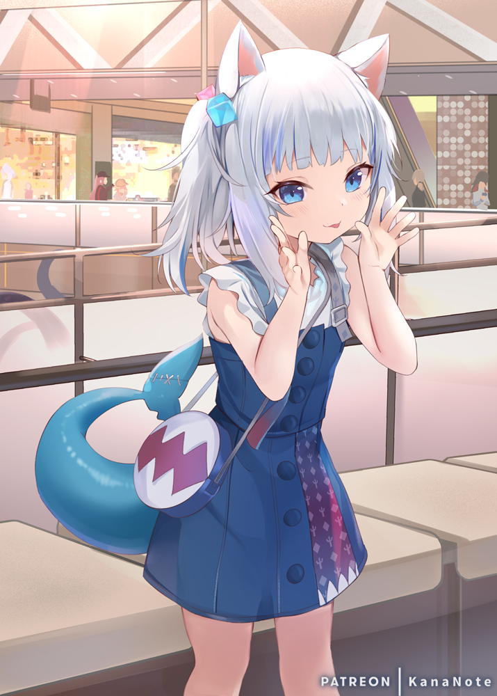 gawr gura and mori calliope (hololive and 1 more) drawn by mujinbensin