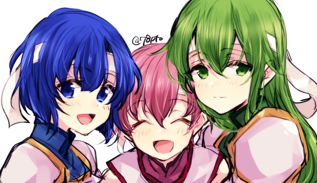 palla, catria, and est (fire emblem and 2 more) drawn by naho_(pi988y)