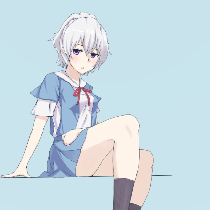 ayanami rei and yin (neon genesis evangelion and 1 more) drawn by mugai_(tamac)
