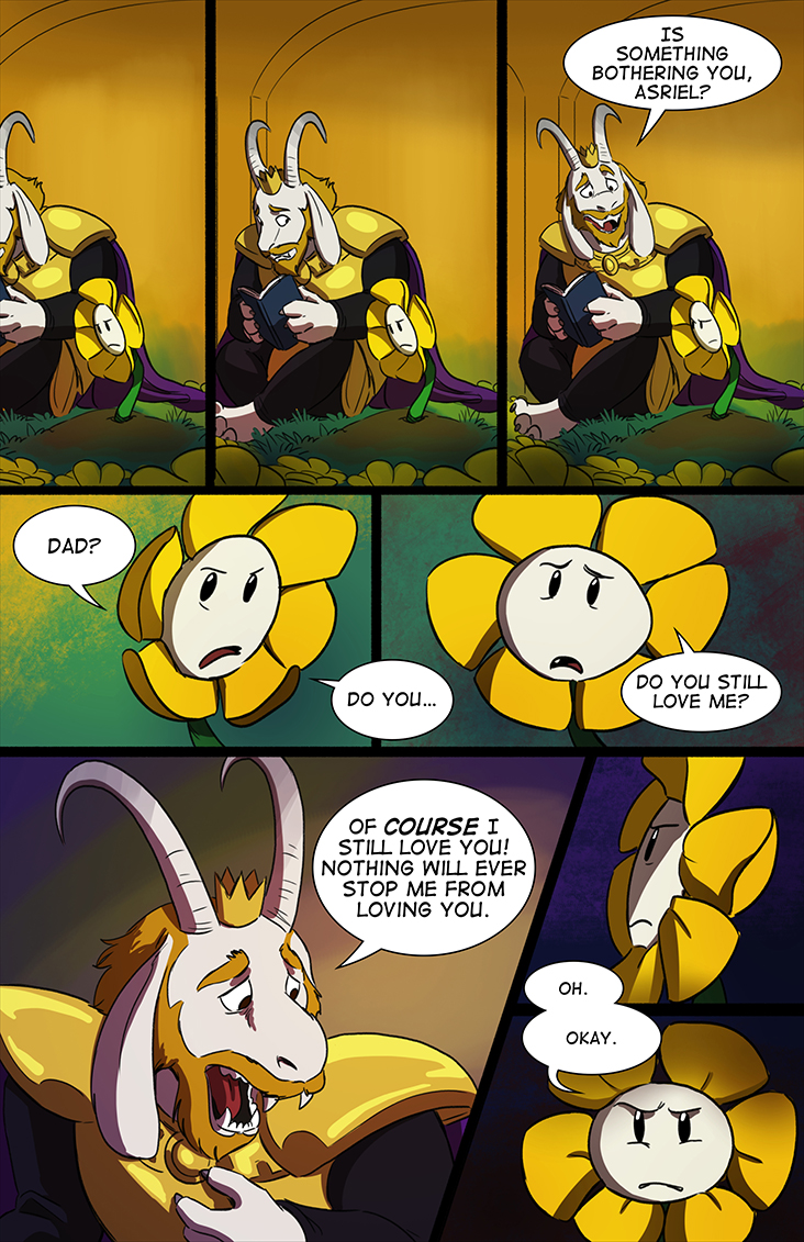 flowey and asgore dreemurr (undertale) drawn by lynxgriffin