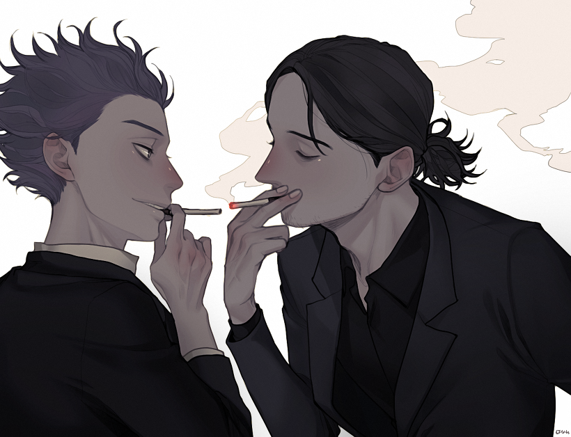 aizawa shota and shinso hitoshi (boku no hero academia) drawn by oru_2ji