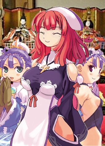 prier, eclair, and dark eclair (la pucelle) drawn by ryoji_(nomura_ryouji)