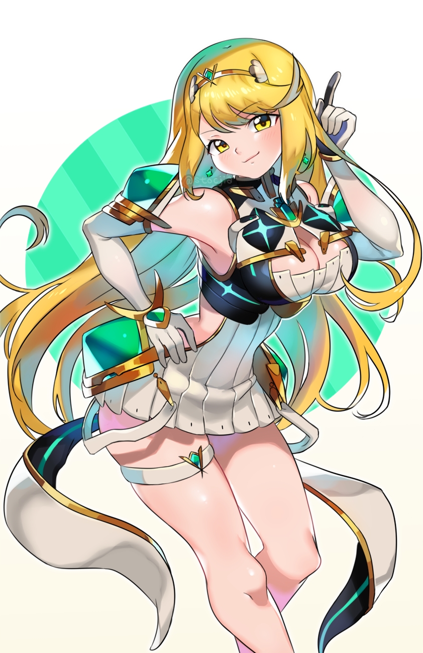 mythra (xenoblade chronicles and 1 more) drawn by yagi_(kyuhyun)