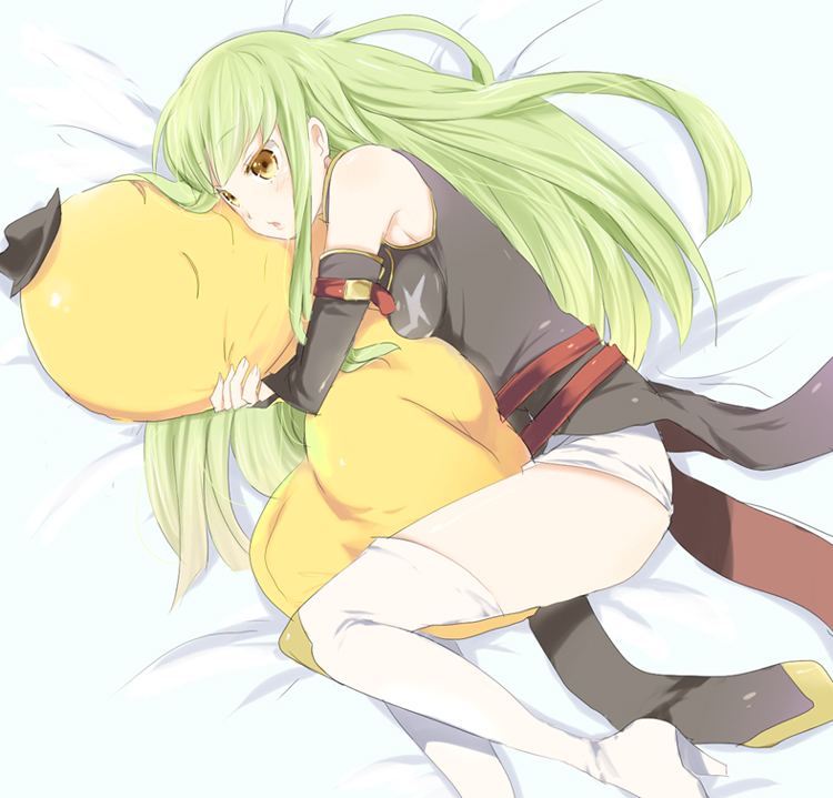 c.c. and cheese-kun (code geass and 1 more) drawn by kl_(dgzonbi)