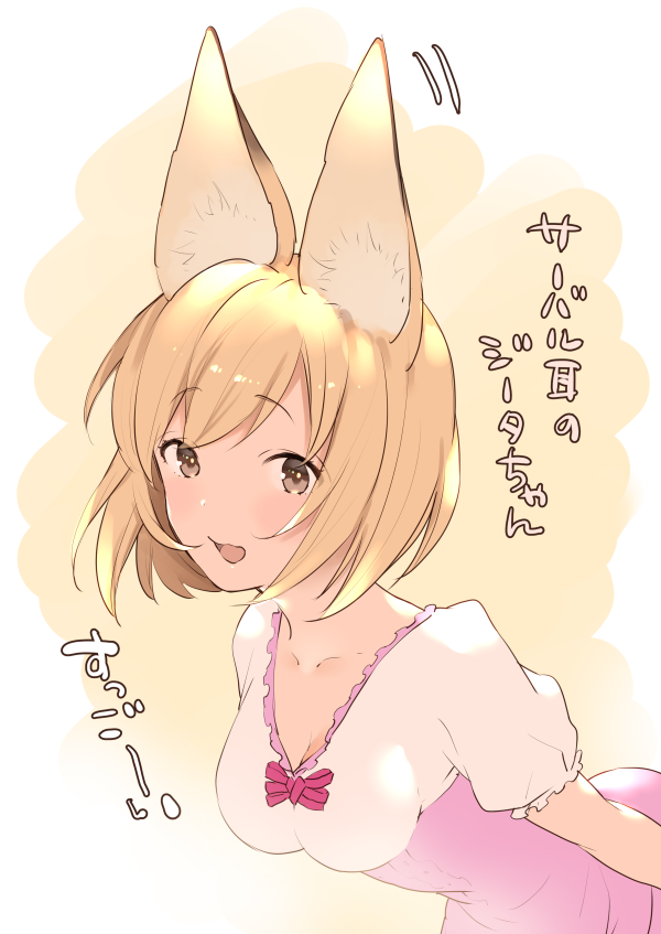 djeeta and fighter (kemono friends and 1 more) drawn by kazuki_(ka3du6ki)
