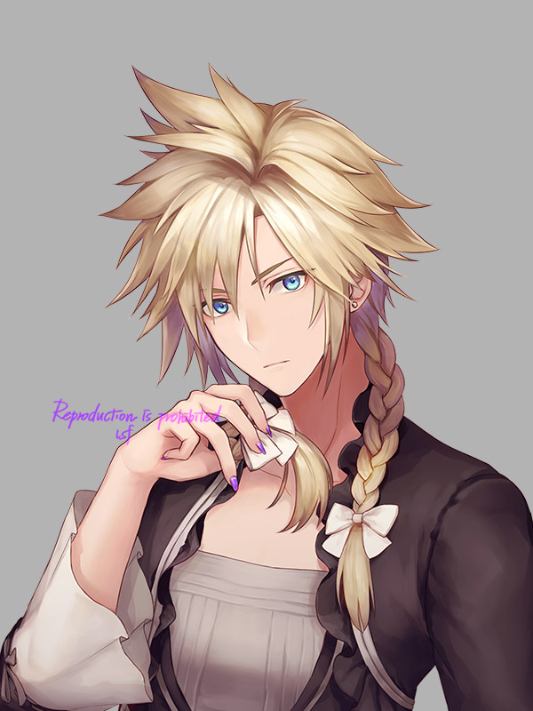 cloud strife (final fantasy and 2 more) drawn by sasanomesi
