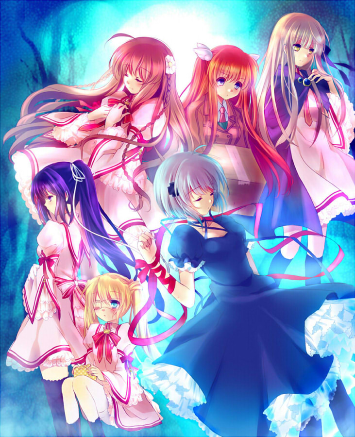 nakatsu shizuru, kanbe kotori, senri akane, konohana lucia, ootori chihaya, and 1 more (rewrite) drawn by fuuma_(gjmwja)