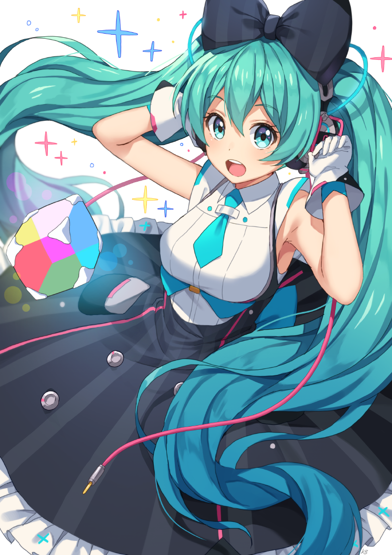 hatsune miku and magical mirai miku (vocaloid and 1 more) drawn by kim_bae-eo