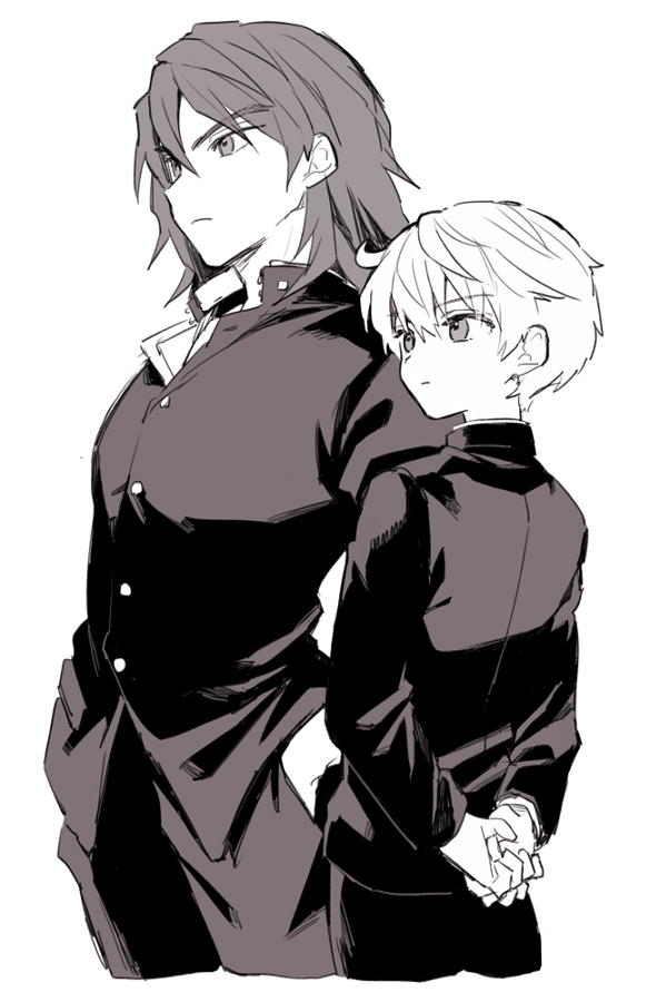 okino tsukasa and hijiyama takatoshi (juusan kihei bouei ken) drawn by soto