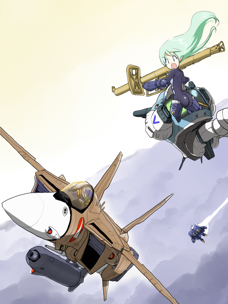 vf-1, vf-1a, regult, inui's meltran, and queadluun-rau (macross and 1 more) drawn by inui_(jt1116)