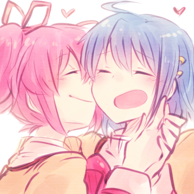 kaname madoka and miki sayaka (mahou shoujo madoka magica) drawn by mizuki_(flowerlanguage)