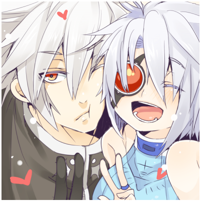 ragna the bloodedge and nu-13 (blazblue) drawn by uzukinoko