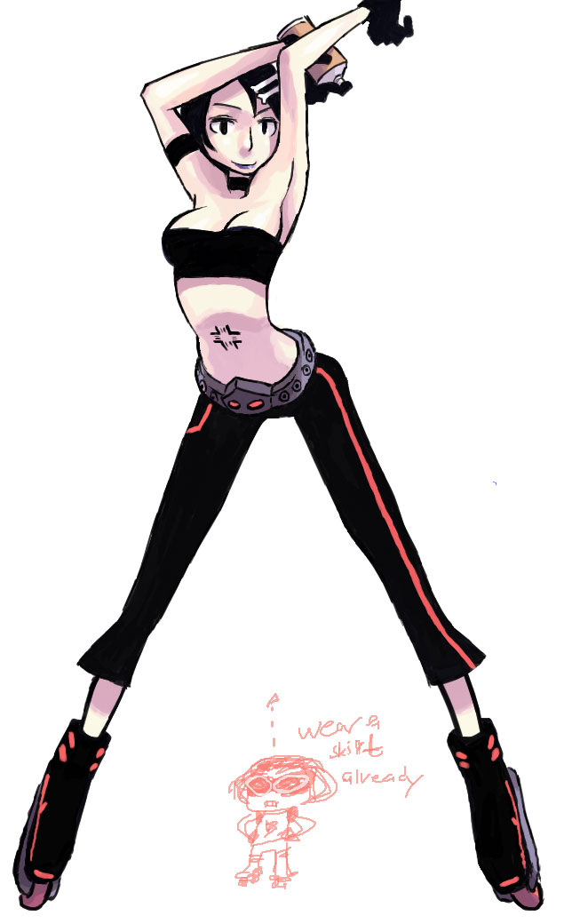 beat and cube (jet set radio and 1 more) drawn by alex_ahad and emlan
