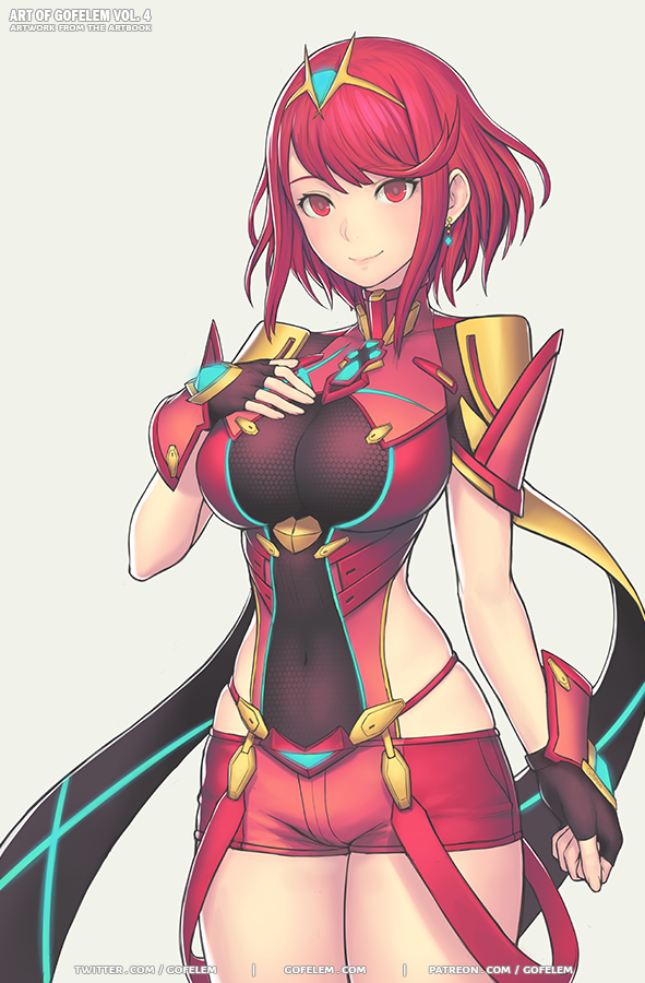 pyra (xenoblade chronicles and 1 more) drawn by gofelem