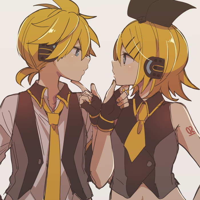 kagamine rin and kagamine len (vocaloid and 1 more) drawn by suzumi_(fallxalice)