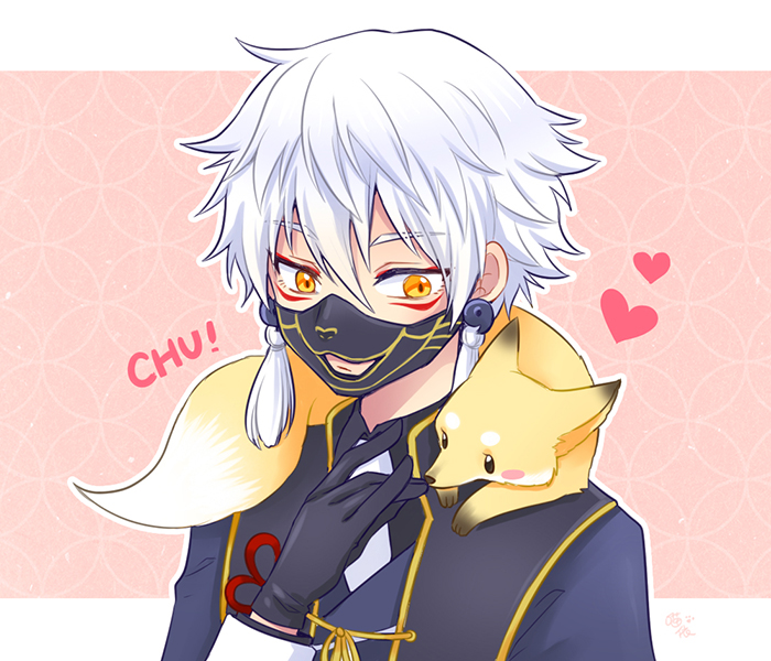 nakigitsune and nakigitsune's fox (touken ranbu) drawn by nightcat