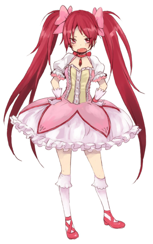 kaname madoka and sakura kyoko (mahou shoujo madoka magica) drawn by wolf61