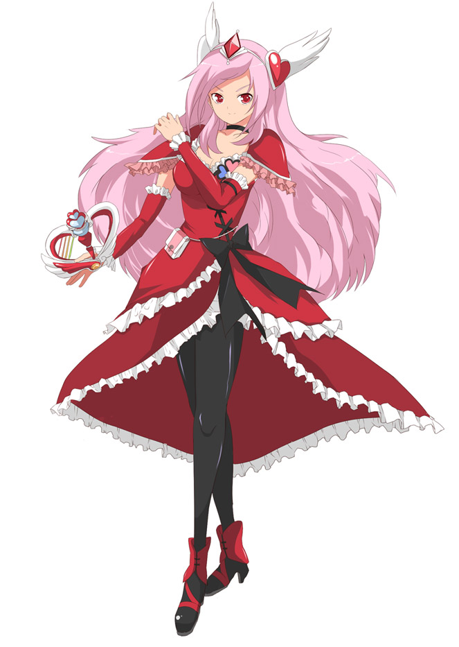 higashi setsuna and cure passion (precure and 1 more) drawn by maro_nie
