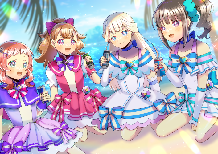 nekoyashiki yuki, inukai komugi, nekoyashiki mayu, inukai iroha, cure wonderful, and 3 more (precure and 2 more) drawn by kou_hiyoyo