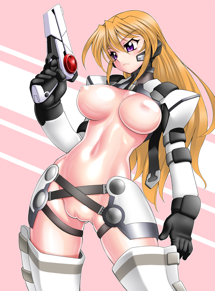 teana lanster and cross mirage (lyrical nanoha and 1 more) drawn by sakura_ryuuken