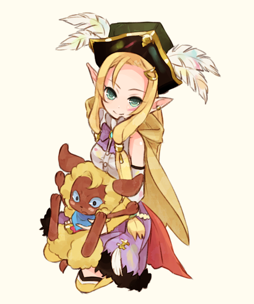 mice and dahlia (rune factory and 1 more) drawn by emdo_(norabbit)