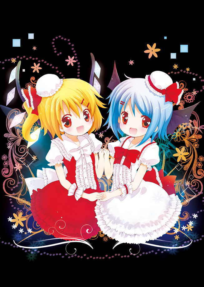 remilia scarlet and flandre scarlet (touhou) drawn by catbell
