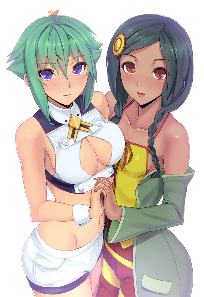 zessica wong and sazanka bianca (aquarion and 1 more) drawn by zzzalam