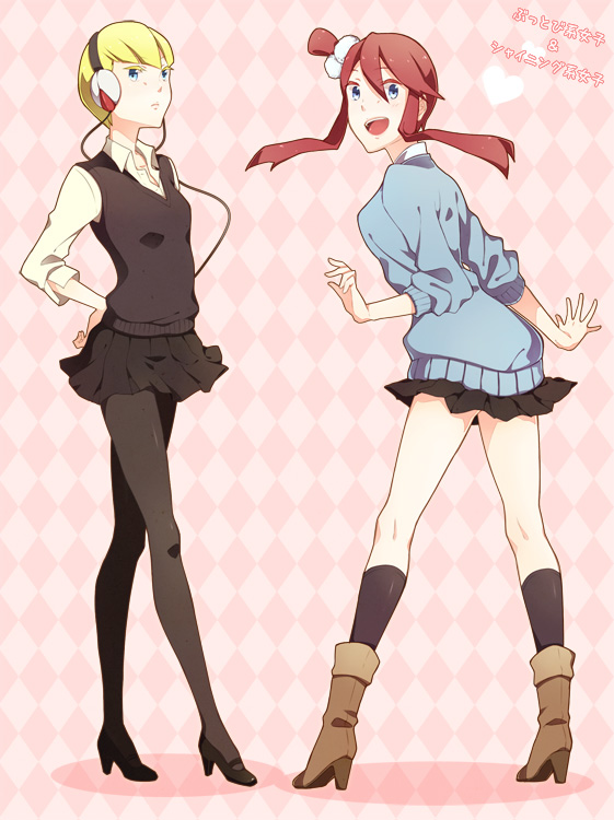 skyla and elesa (pokemon and 1 more) drawn by chry_(112ch)