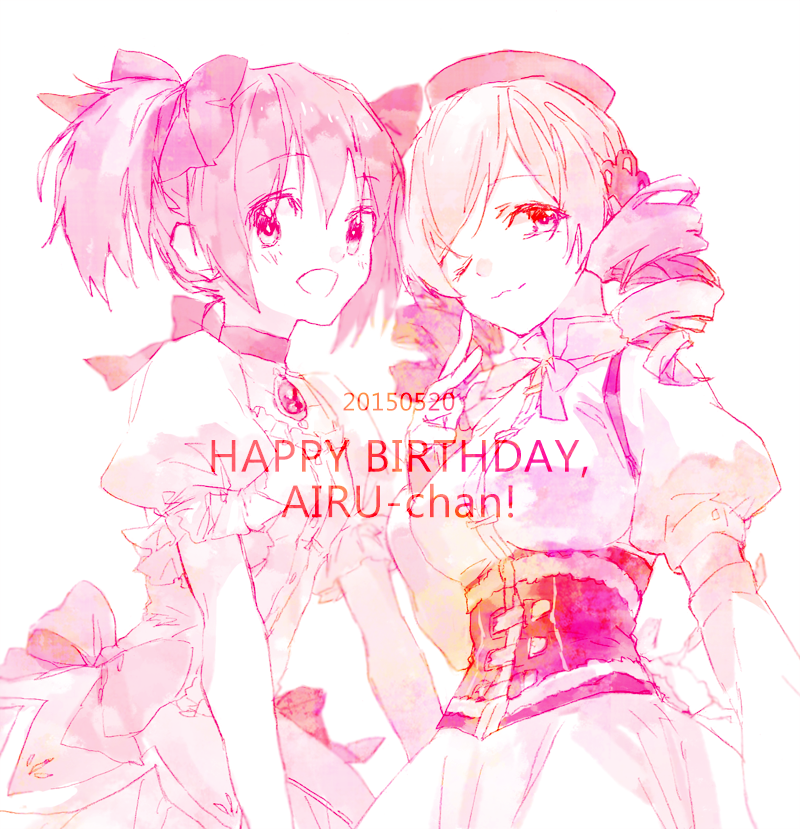 kaname madoka and tomoe mami (mahou shoujo madoka magica) drawn by naz_(tkg)