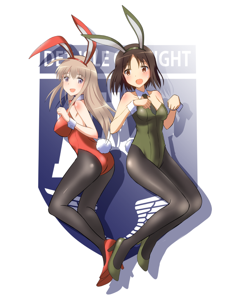 wilma bishop and kadomaru misa (world witches series and 1 more) drawn by kaneko_(novram58)