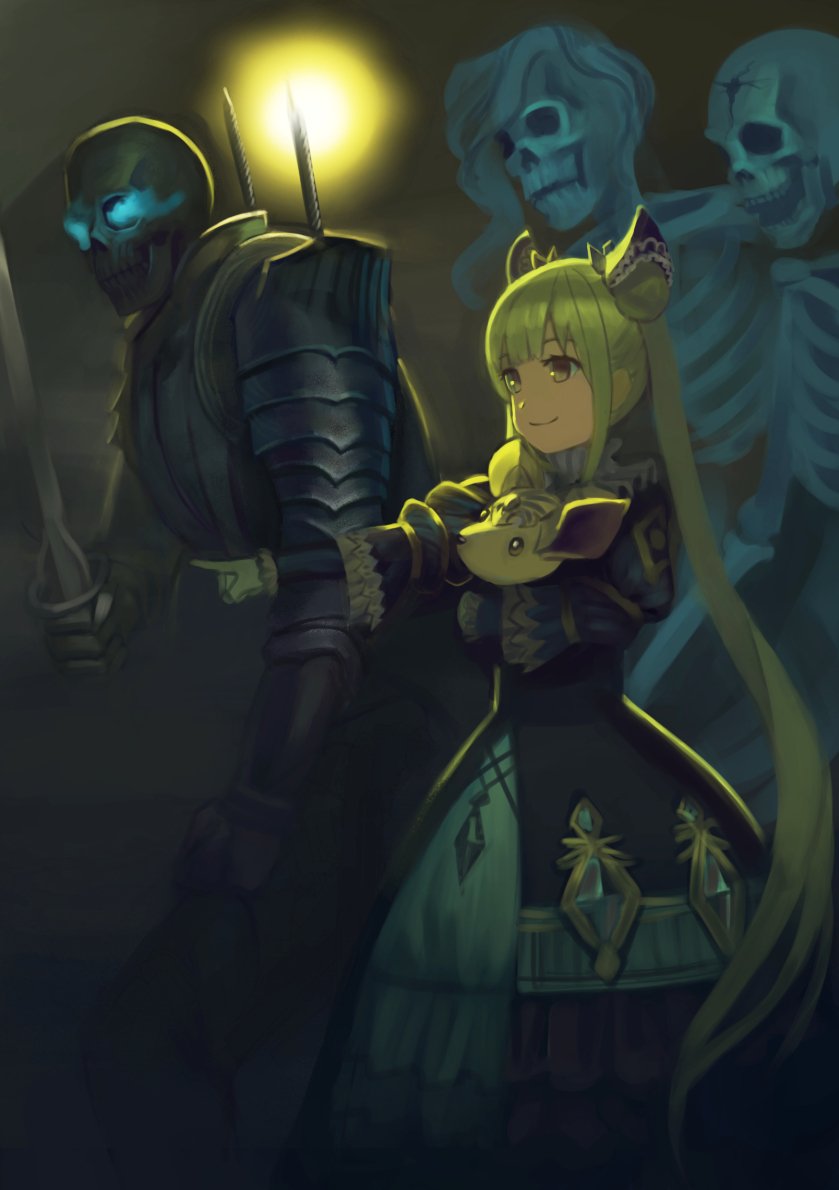 luna and mordecai the duelist (shingeki no bahamut and 1 more) drawn by wasabi60