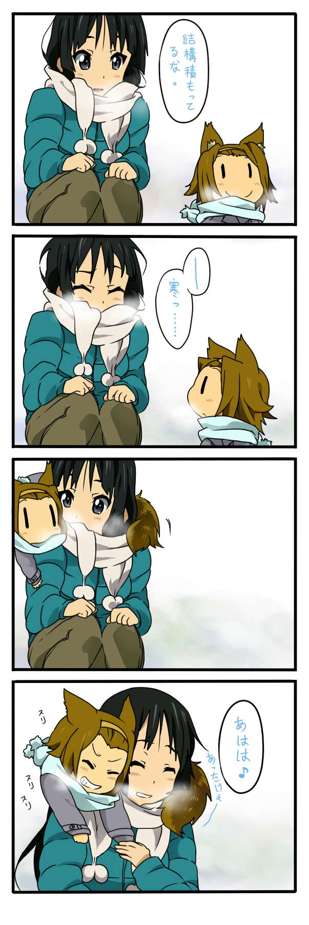 akiyama mio and tainaka ritsu (k-on!) drawn by suan_ringo