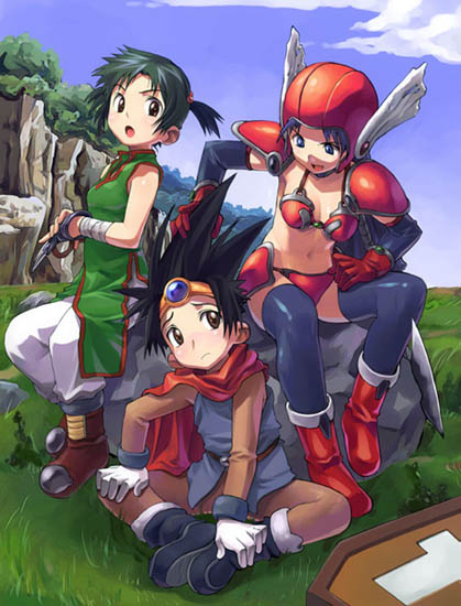 warrior, roto, hero, and martial artist (dragon quest and 1 more) drawn by satou_toshiyuki
