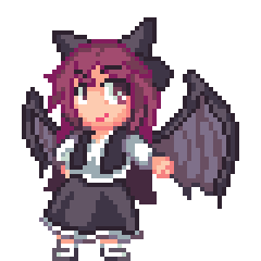 pink-haired makai resident (touhou and 1 more) drawn by irynefer