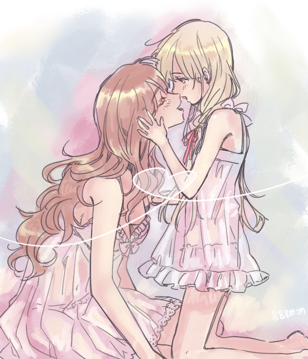 futaba anzu and moroboshi kirari (idolmaster and 1 more) drawn by jolaeng-i