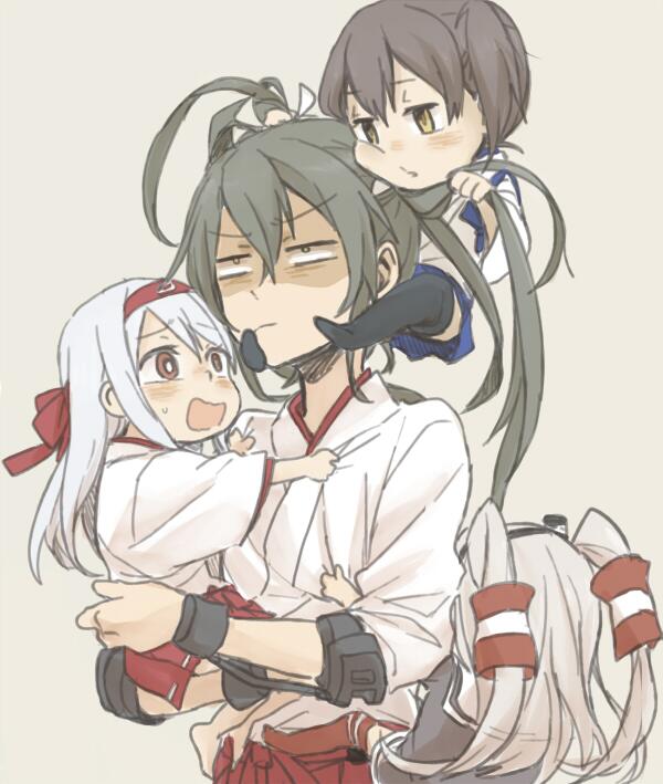 kaga, zuikaku, amatsukaze, and shoukaku (kantai collection) drawn by ree_(re-19)