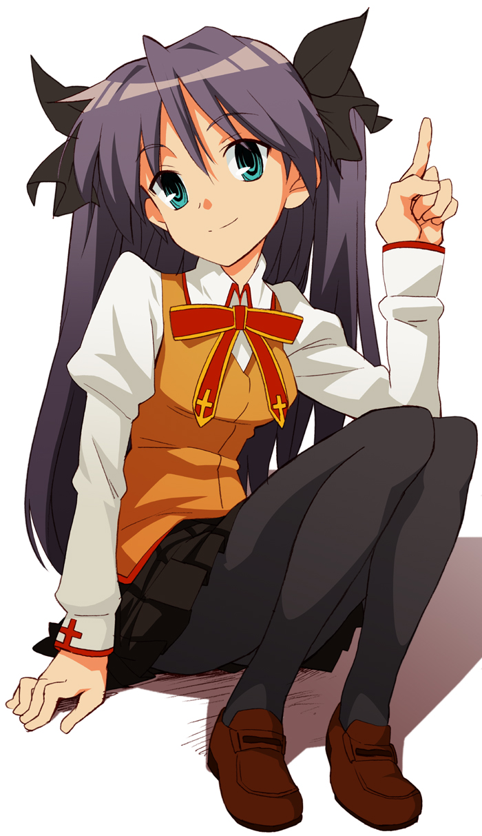 tohsaka rin and hiiragi kagami (fate and 2 more) drawn by katochin_(skpresents)