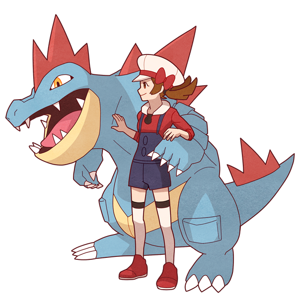 lyra and feraligatr (pokemon and 1 more) drawn by jaho