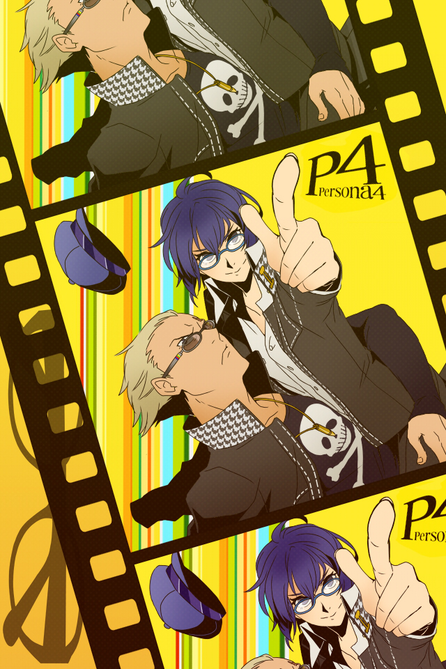 shirogane naoto and tatsumi kanji (persona and 1 more) drawn by matatabi_nia