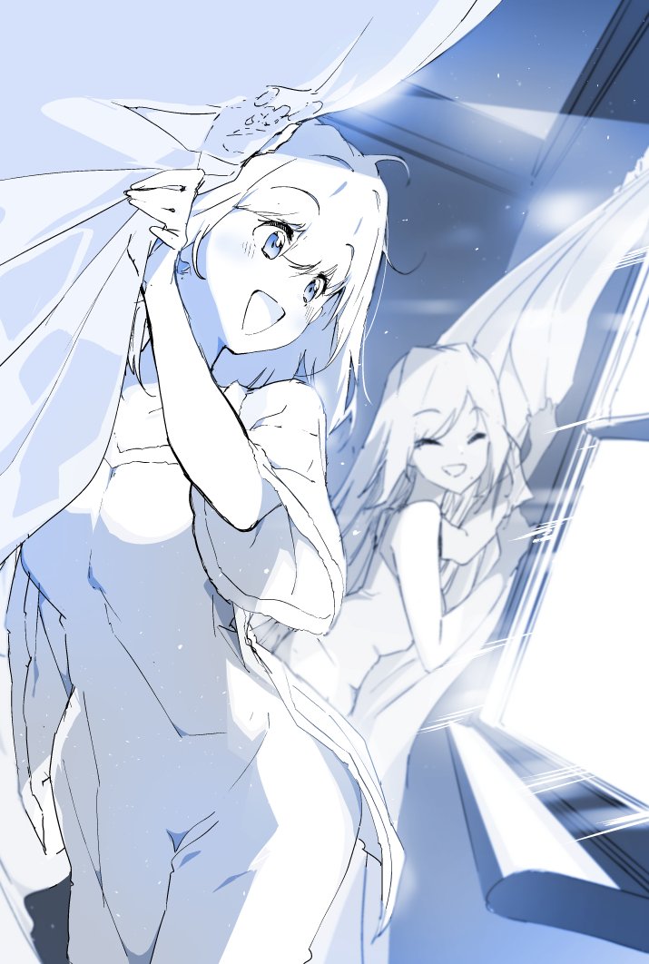 megumi hinoto and nishimiya haru (kimi to shiranai natsu ni naru) drawn by keyyan