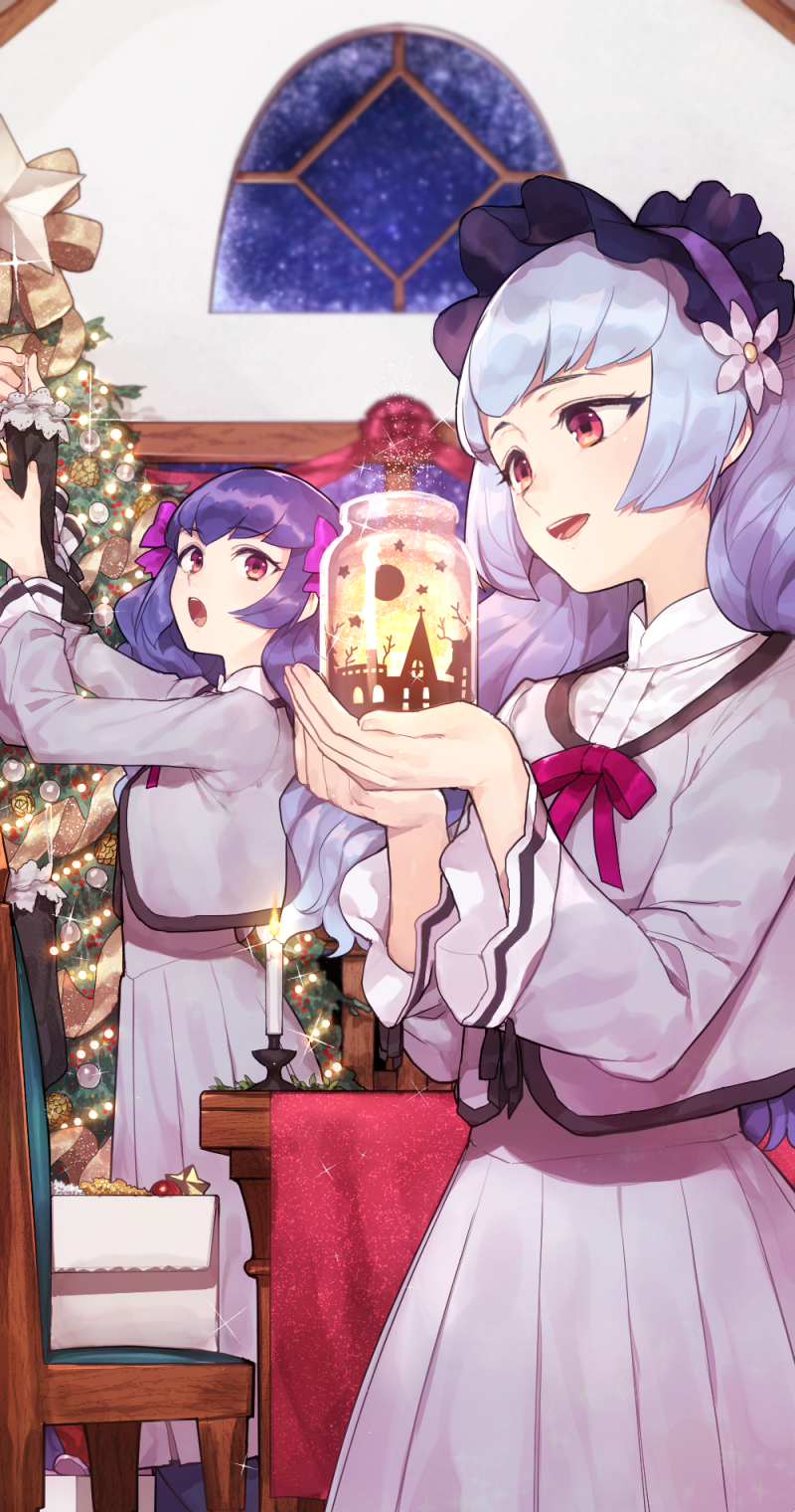 shirayuri kaguya and shirayuri sakuya (aikatsu! and 1 more) drawn by hitoto